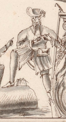 Another flibustier or buccaneer at Île-à-Vache in 1686, from a chart by P. Cornuau. (Courtesy of the Biblitheque nationale de France.)