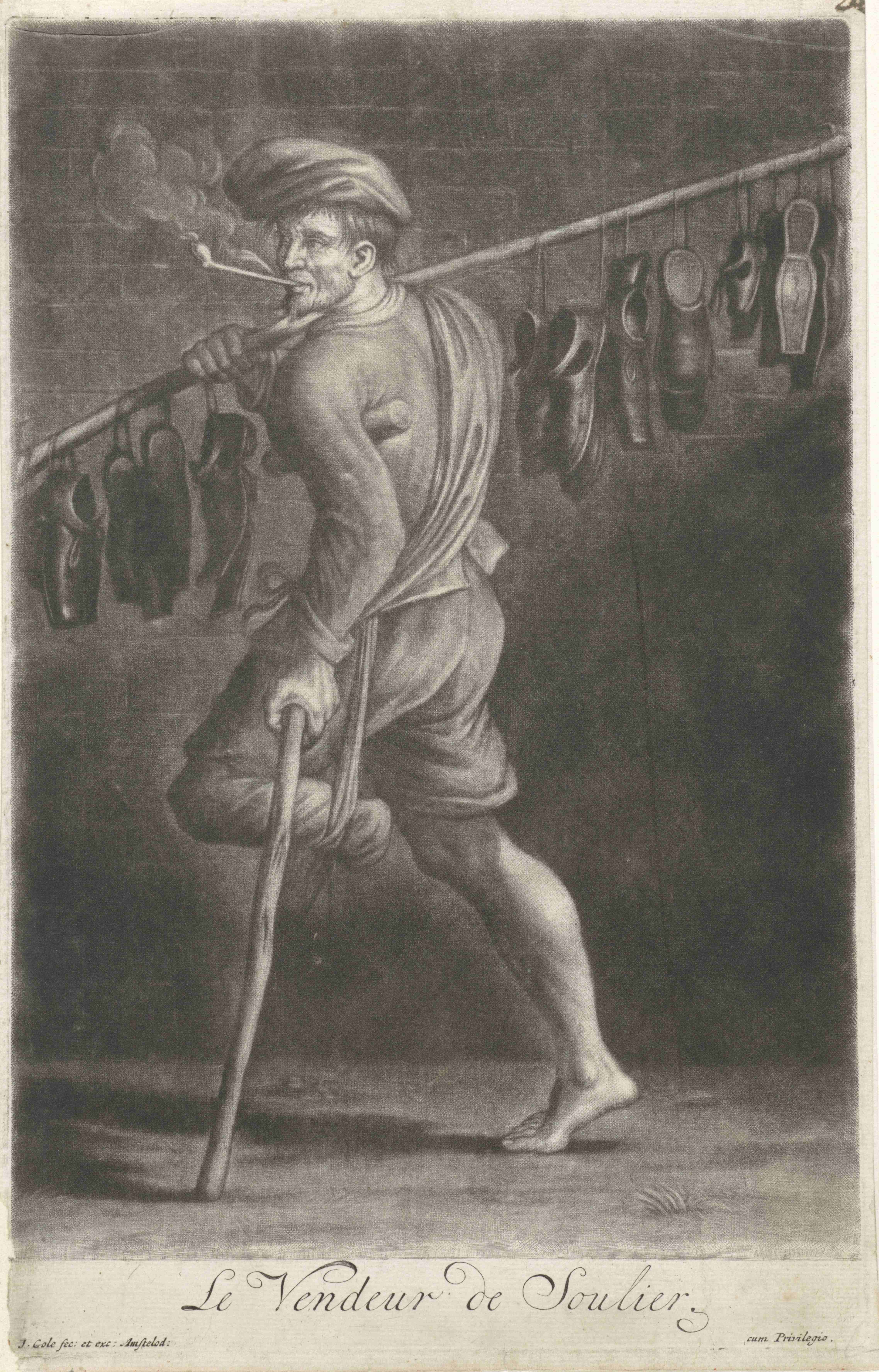 Schoenenverkoper by Jacob Gole 1670 1724 LR