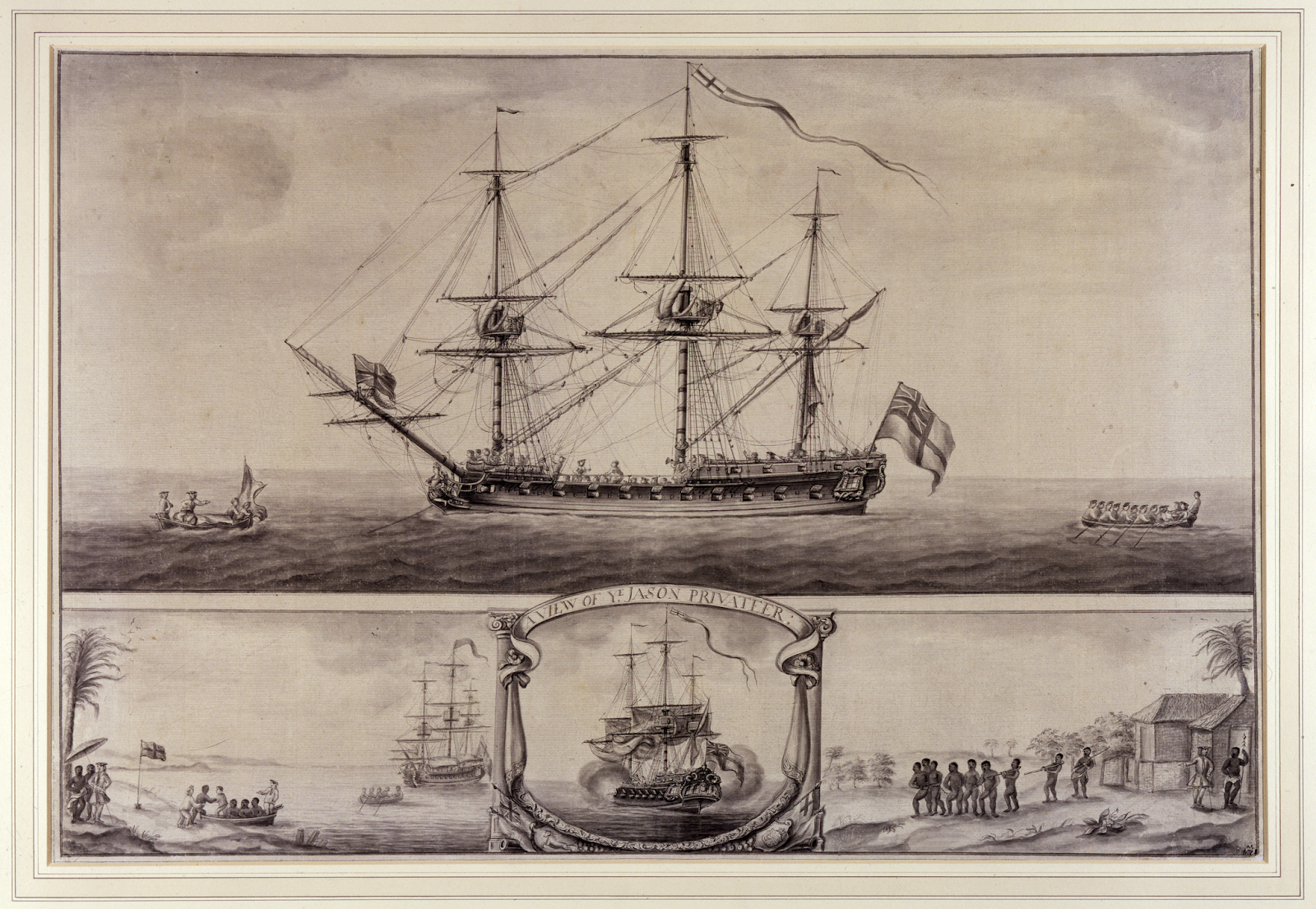 A View of ye Jason Privateer, Nicholas Pocock, c1760, Bristol City Museums
