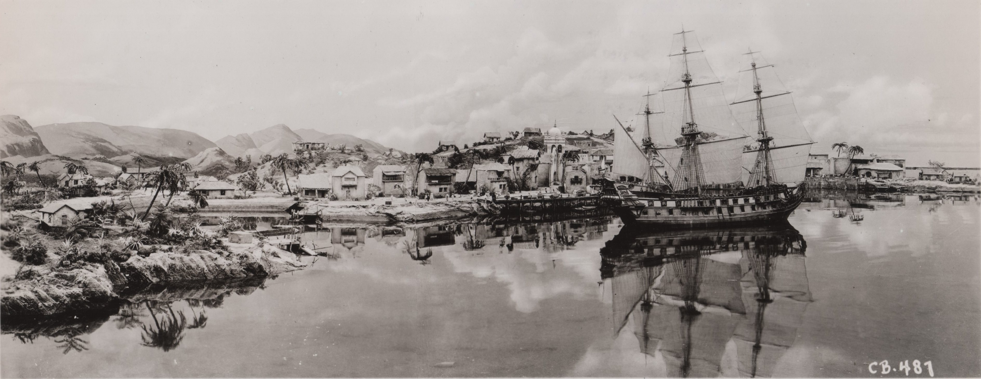 Port Royal and French Man of War Captain Blood 1935 LR