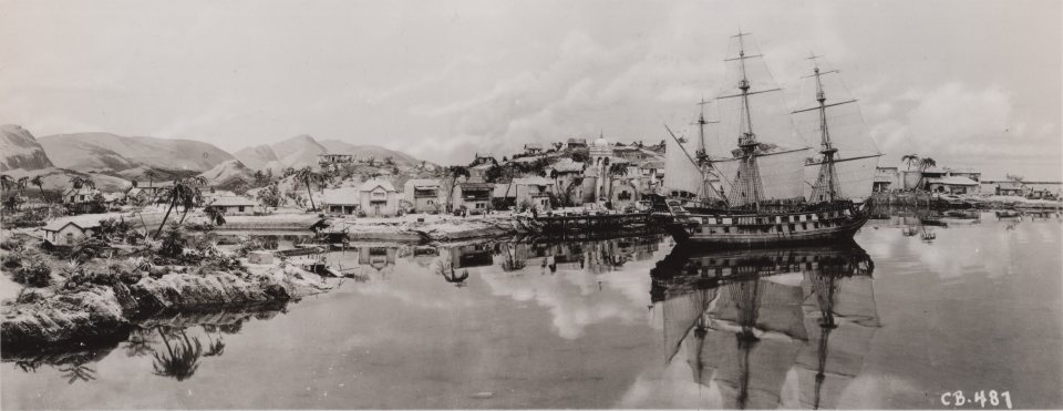 Port Royal and French Man of War Captain Blood 1935 LR